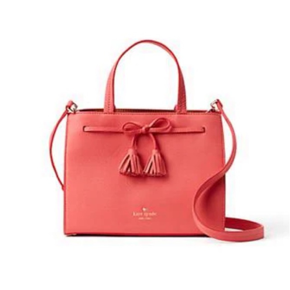 Kate Spade Hayes Street Mini Isobel in Warm Guava Pebbled Leather